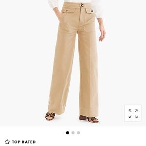 Jcrew officer patch pocket wide leg pants